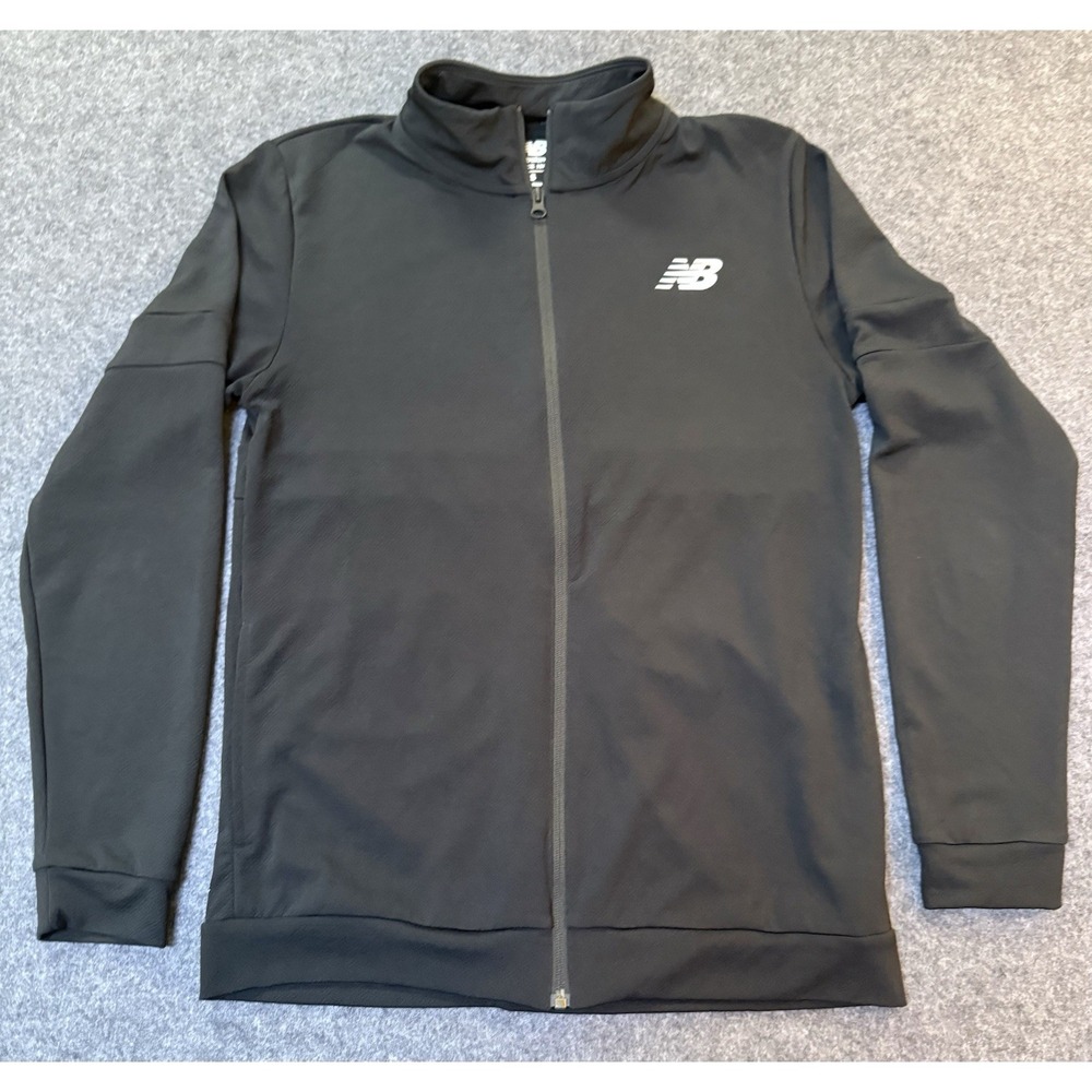 New Balance NB DRY Full Zip Training Jacket Mens SM Black Running Athletic $79